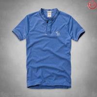 heren abercrombie and fitch henley tee korte t-shirt blauw moose logo Fashion Wonderful dz2on663